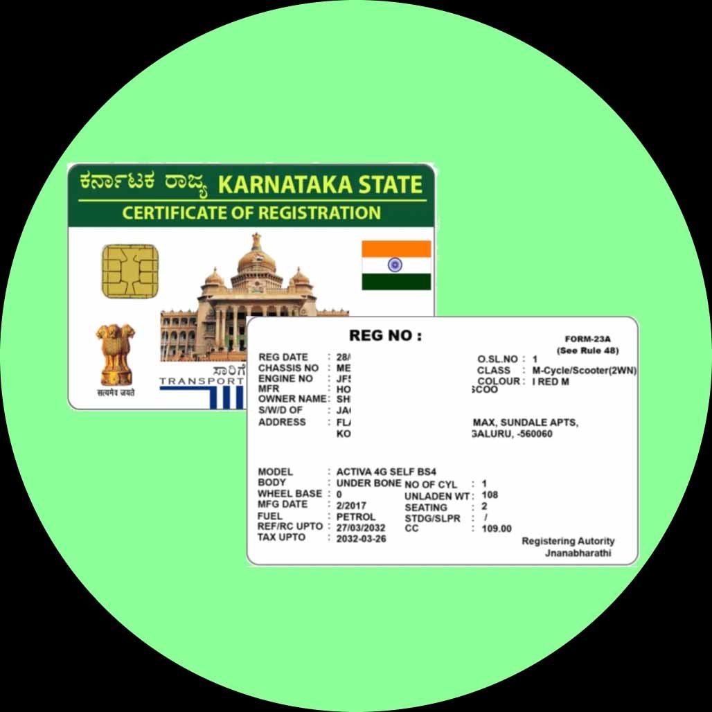 Vehical RC Karnataka (RC PDF)