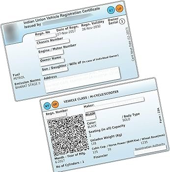 VEHICLE RC: ALL INDIA PVC CARD